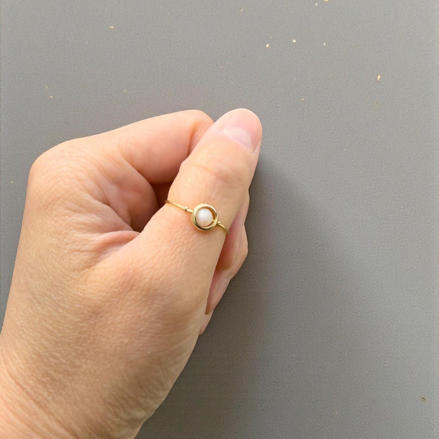 Moonstone Gemstone Stim Ring 07