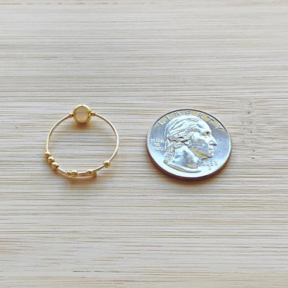 Moonstone Gemstone Stim Ring 09