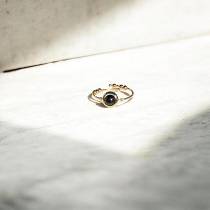 Obsidian Gemstone Fidget Ring