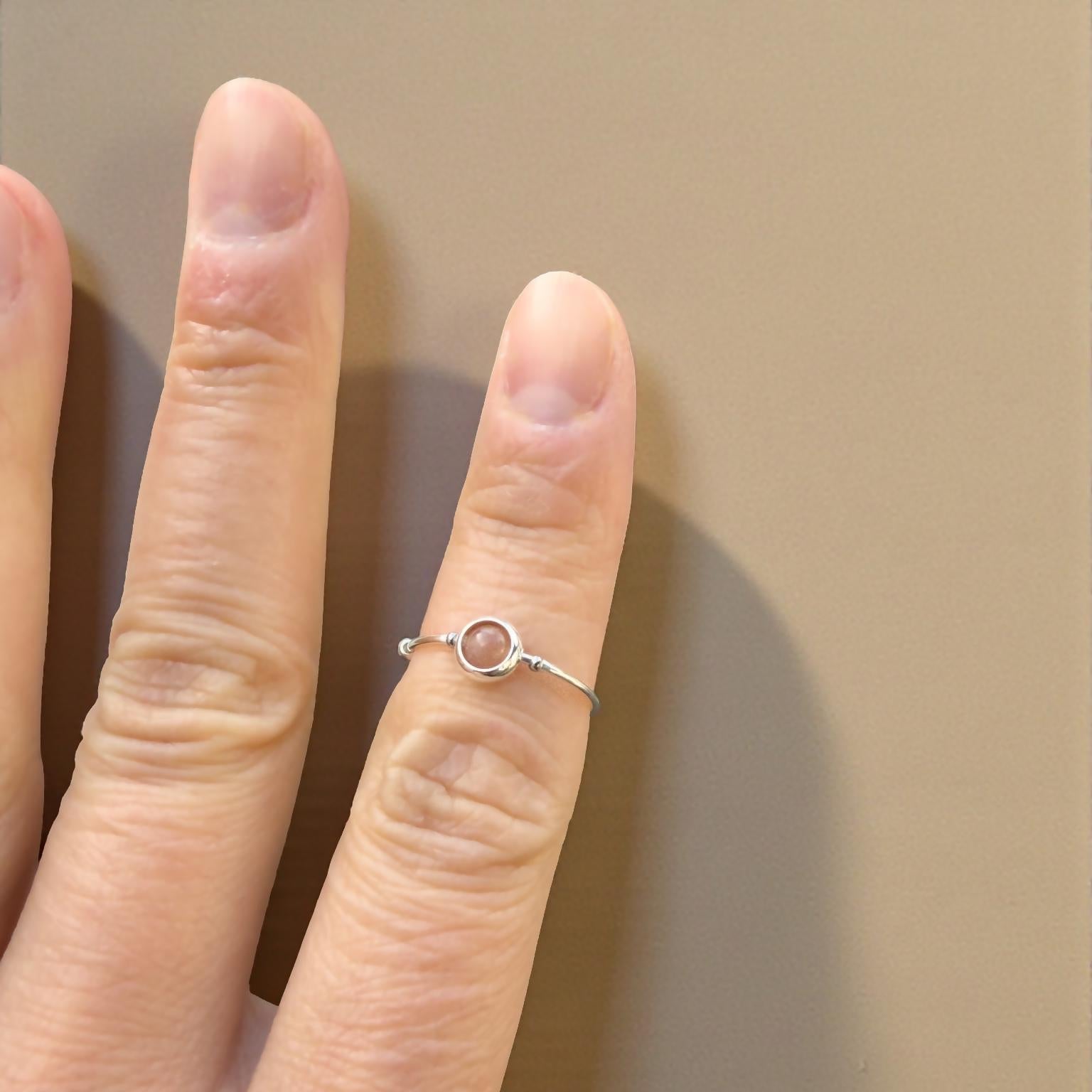 Sunstone Gemstone Fidget Ring 07