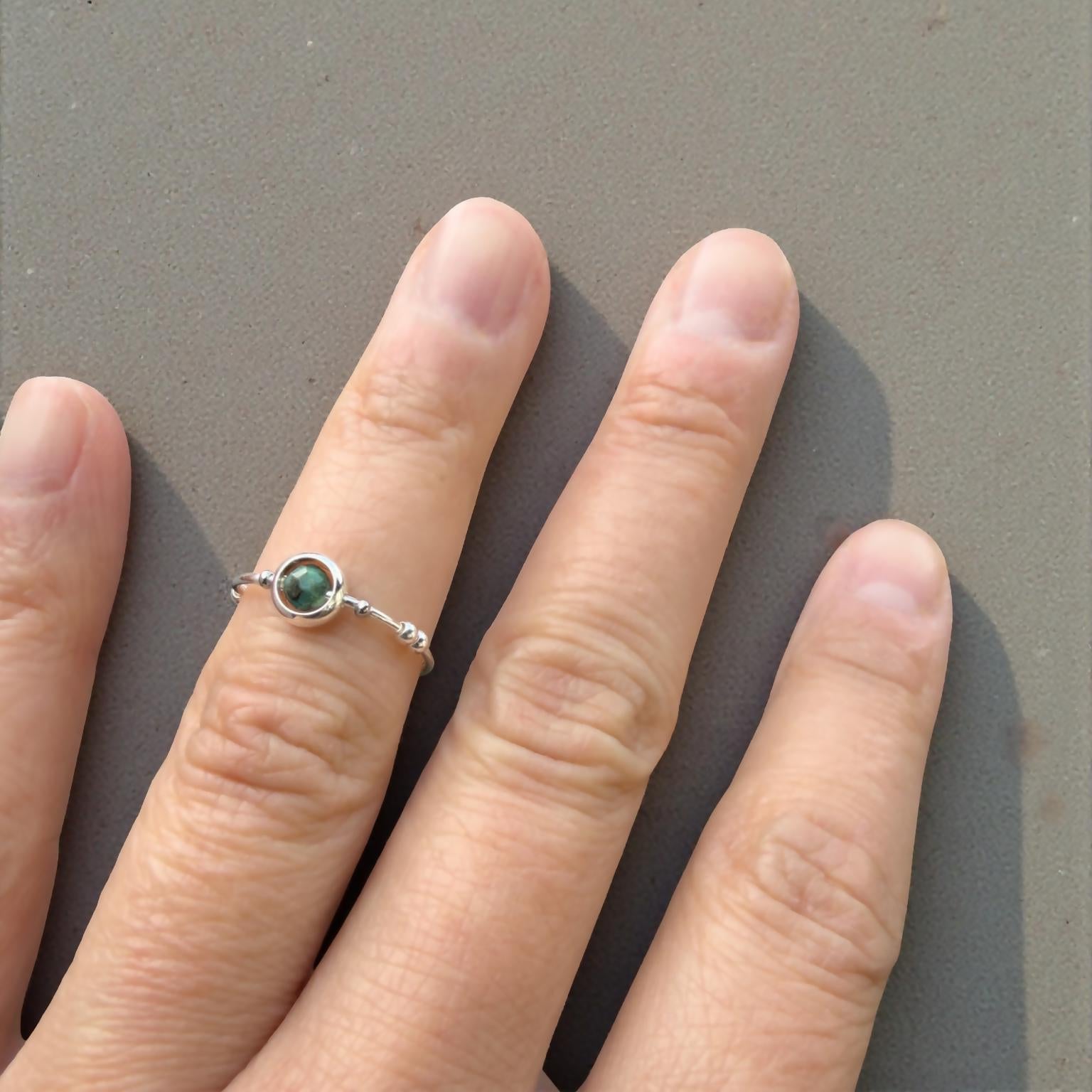 Turquoise Gemstone Fidget Ring 06