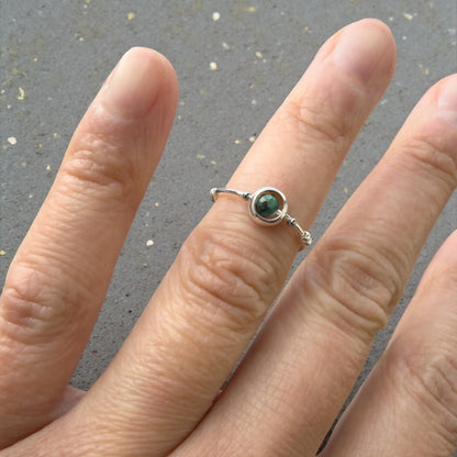 Turquoise Gemstone Fidget Ring 07