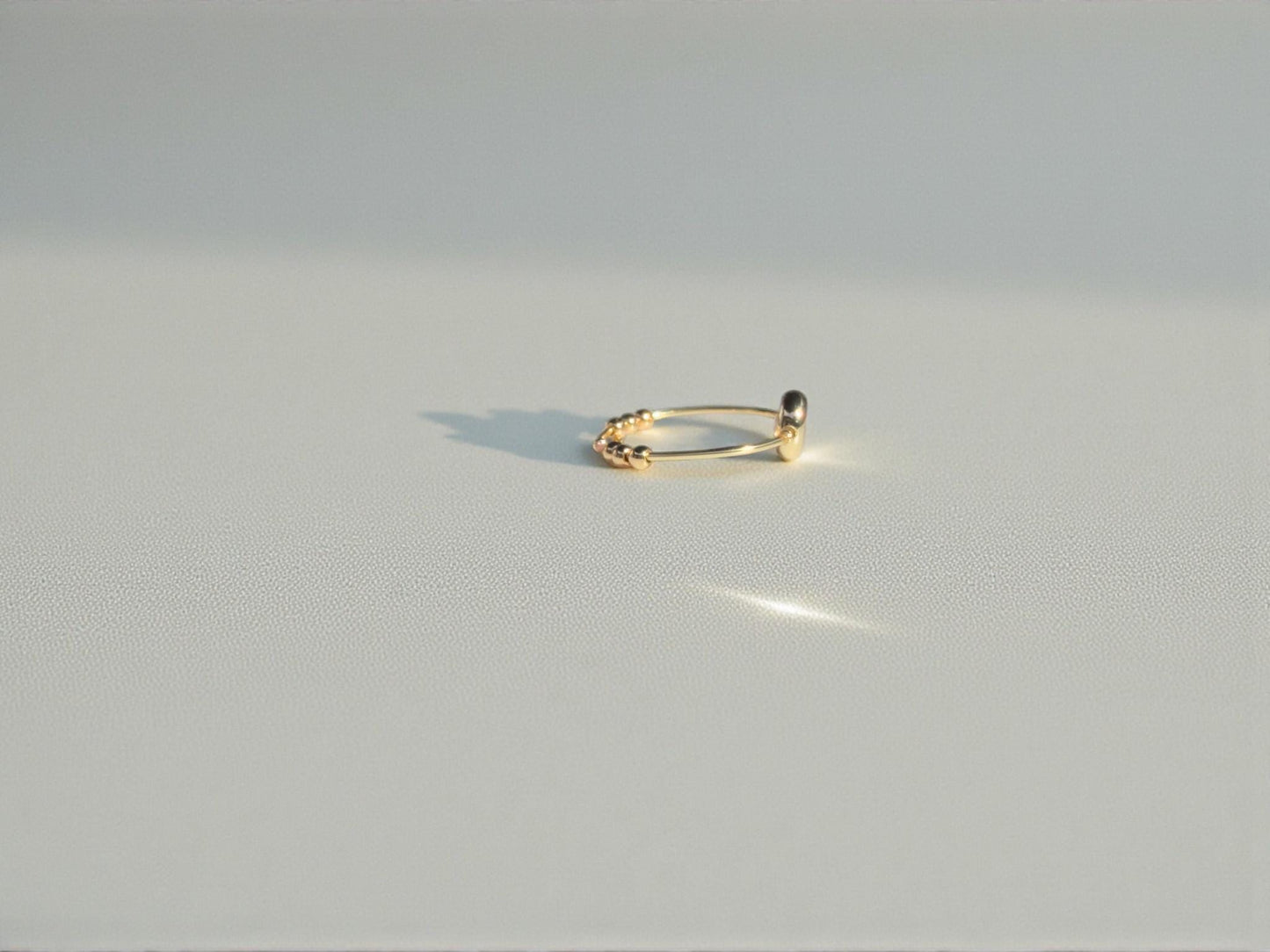 Gray Onyx Gemstone Fidget Ring