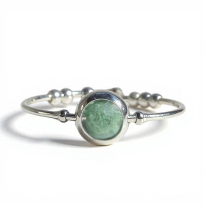Natural Emerald Gemstone Fidget Ring