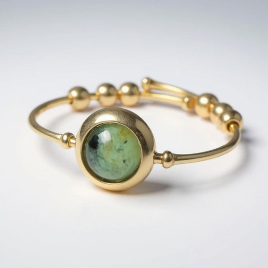 African Turquoise Gemstone Fidget Ring
