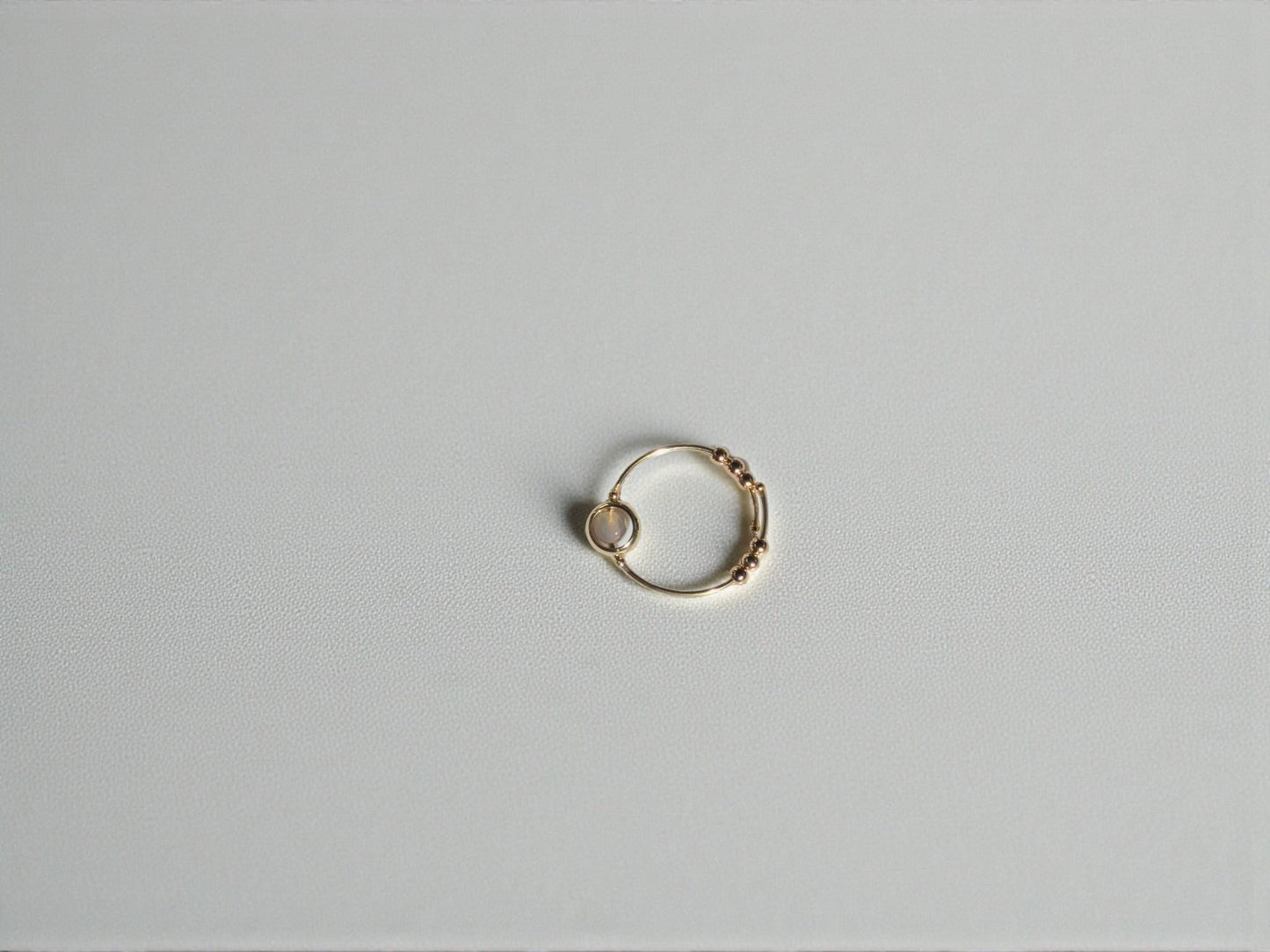 Gray Onyx Gemstone Fidget Ring
